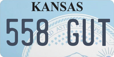 KS license plate 558GUT