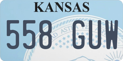 KS license plate 558GUW