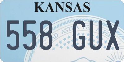 KS license plate 558GUX