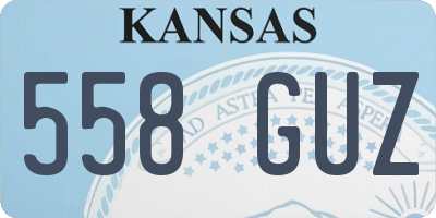 KS license plate 558GUZ