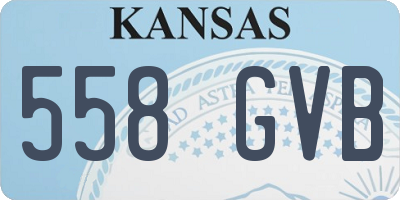 KS license plate 558GVB