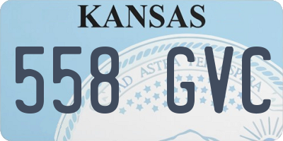KS license plate 558GVC