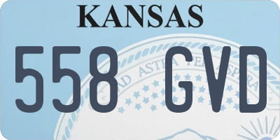 KS license plate 558GVD