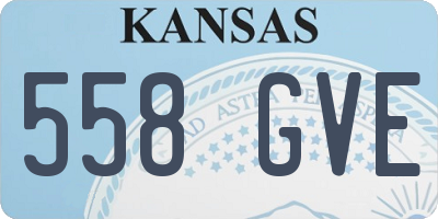 KS license plate 558GVE