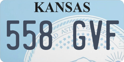 KS license plate 558GVF