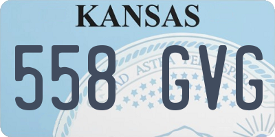 KS license plate 558GVG