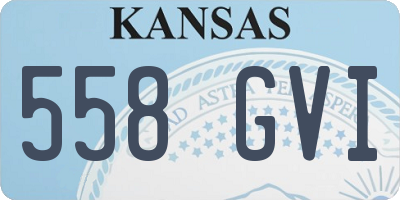 KS license plate 558GVI