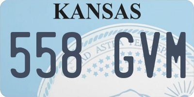 KS license plate 558GVM