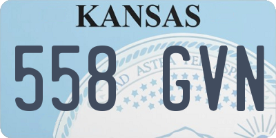 KS license plate 558GVN
