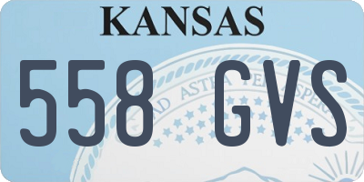 KS license plate 558GVS