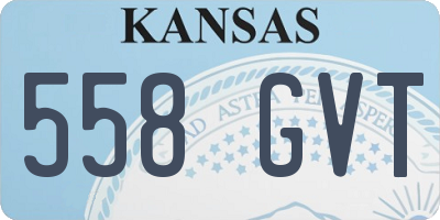 KS license plate 558GVT