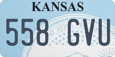 KS license plate 558GVU