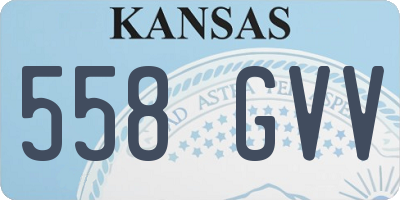 KS license plate 558GVV