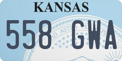 KS license plate 558GWA