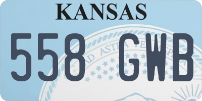 KS license plate 558GWB