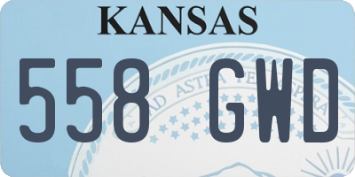 KS license plate 558GWD