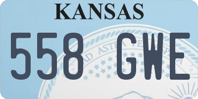 KS license plate 558GWE