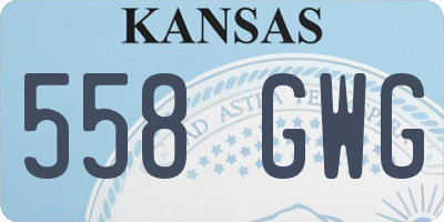 KS license plate 558GWG