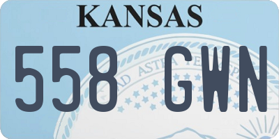 KS license plate 558GWN
