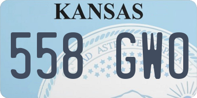 KS license plate 558GWO