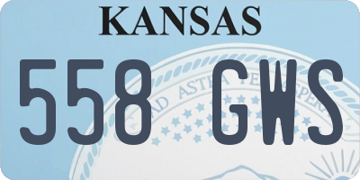 KS license plate 558GWS