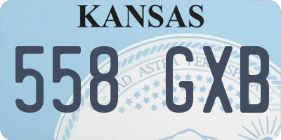 KS license plate 558GXB