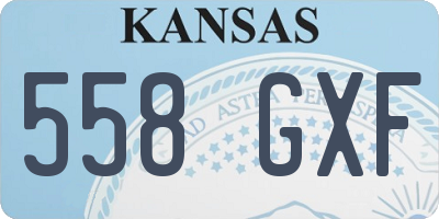 KS license plate 558GXF