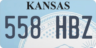 KS license plate 558HBZ