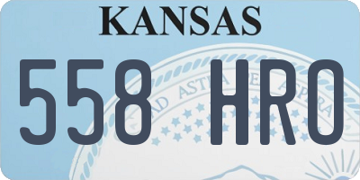 KS license plate 558HRO