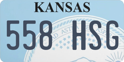 KS license plate 558HSG