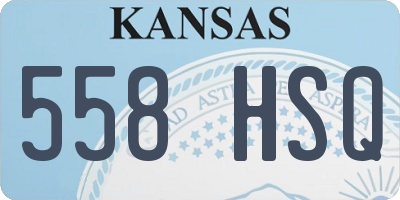 KS license plate 558HSQ