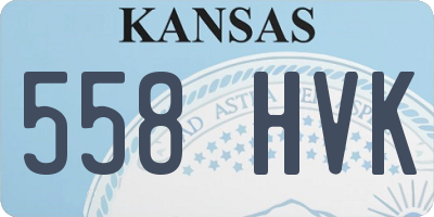 KS license plate 558HVK