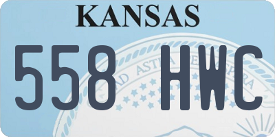 KS license plate 558HWC
