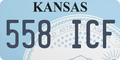 KS license plate 558ICF