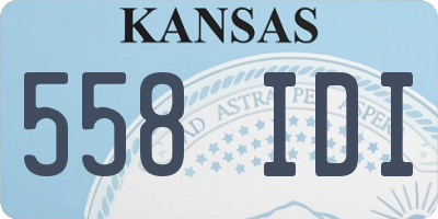 KS license plate 558IDI