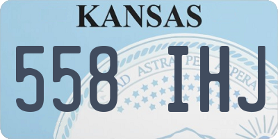 KS license plate 558IHJ