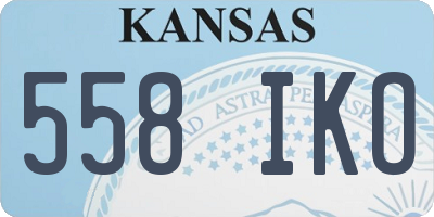 KS license plate 558IKO