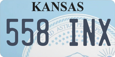 KS license plate 558INX