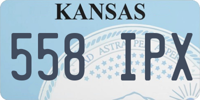 KS license plate 558IPX