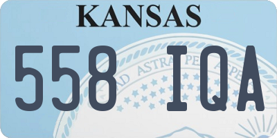 KS license plate 558IQA