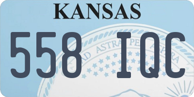 KS license plate 558IQC
