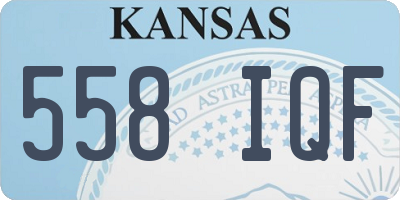 KS license plate 558IQF