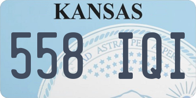 KS license plate 558IQI