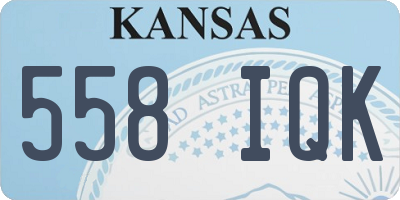 KS license plate 558IQK