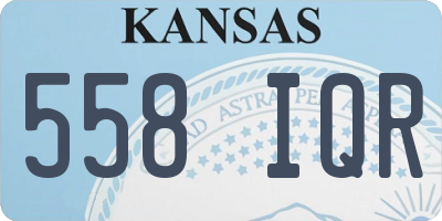 KS license plate 558IQR