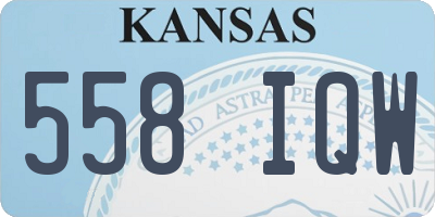 KS license plate 558IQW
