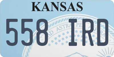 KS license plate 558IRD