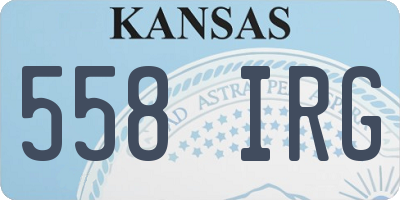 KS license plate 558IRG