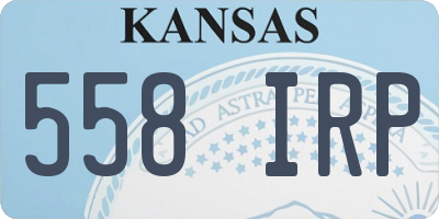 KS license plate 558IRP