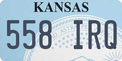 KS license plate 558IRQ